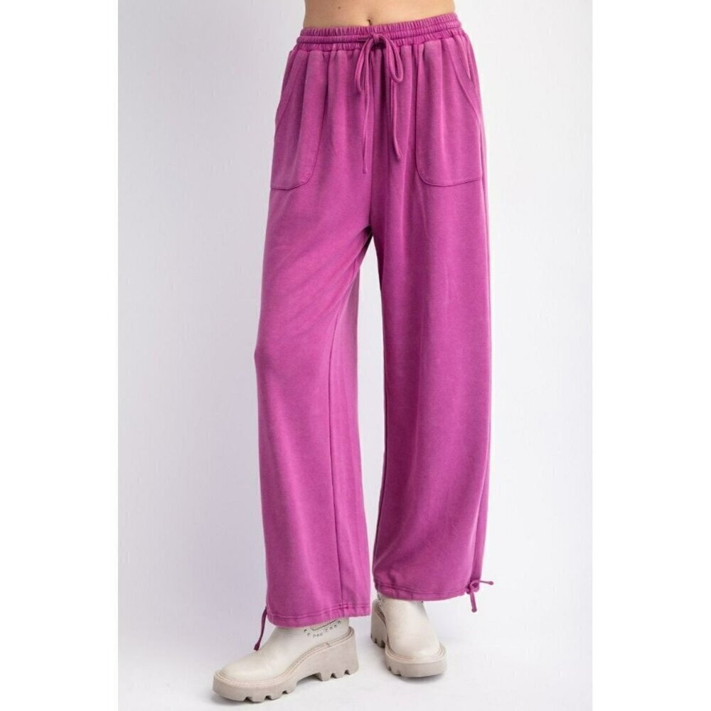 The Weekend Wonder Mineral Wash Lounge Pants in Orchid